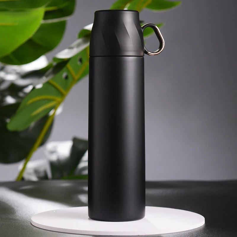 Leakproof Coffee Travel Mug Vacuum Insulated Thermal Water Bottle Stainless Steel 16oz Build-In Lid Cup