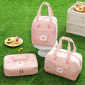 Gelory Portable Insulated Thermal Lunch Handbag Daily Use 3 Sizes Oxford Cloth Cartoon Cooler Bags for Outdoor Picnic Lunch Bag