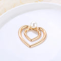 JFS015 Decorating Hollow Pearl Love Heart Scarves Clips Scarf Buckle Ring for Bikini Underwear Buckle
