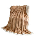 Manufacturer Price Reversible and Ultra-Plush Flannel Fleece Sherpa Throw- Lightweight Soft and Cozy All Season Decorative Throw