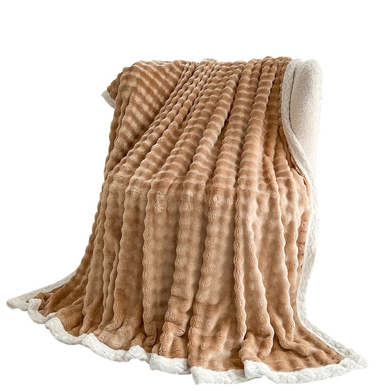 Manufacturer Price Reversible and Ultra-Plush Flannel Fleece Sherpa Throw- Lightweight Soft and Cozy All Season Decorative Throw