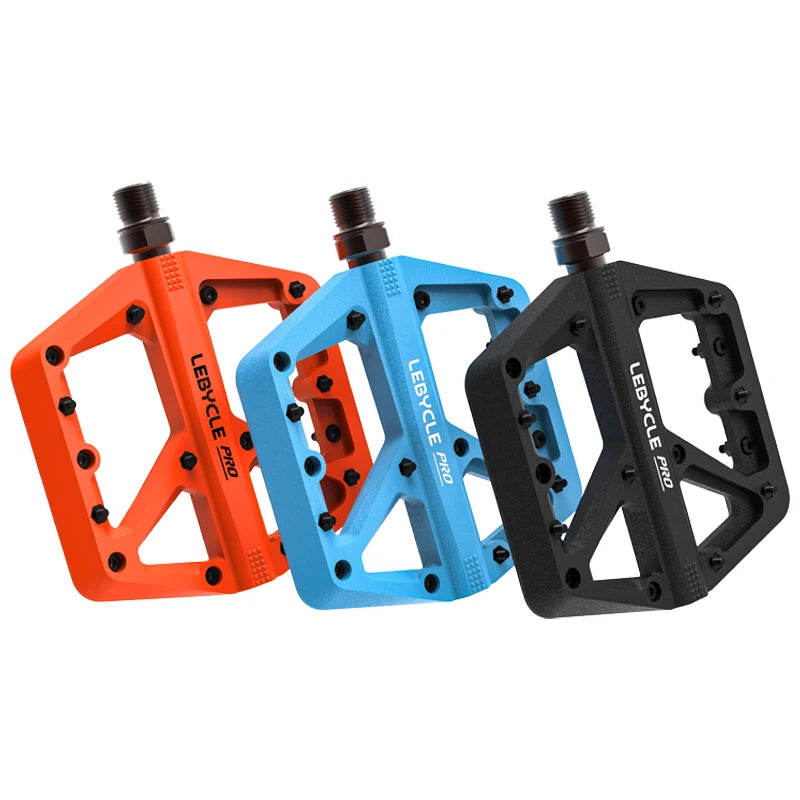 LEBYCLE MTB Road Bike Durable Nylon Pedal DU Bearing Bicycle High-Strength Non-Slip Pedal Cycling Lightweight Wide Surface Pedal