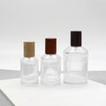 30ml 50ml 100ml Customized Round Transparent Glass Perfume Bottle with Pump Sprayer and Screen Printing