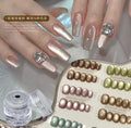 Misscheering Nail Art Shining Powder White Cat Eye Powder Mirror Crystal Sand Versatile Nail Decoration DIY Fine Powder