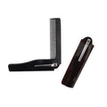 Wholesale Private Label Portable Black Plastic Folding Comb Pocket Folding Beard Comb for Men