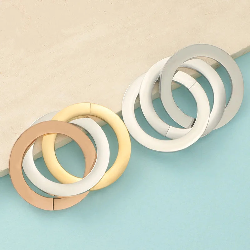 Hollow Circle Round Ring Disc Handmade Necklace Diy Accessories Jewelry Stainless Steel Accessories for Jewelry Making