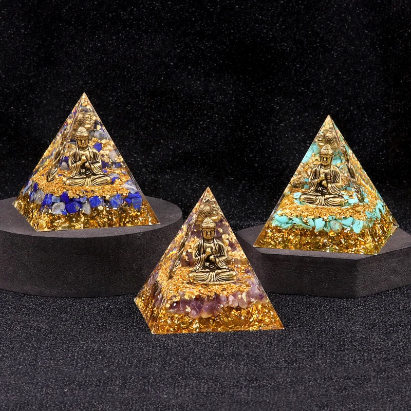Mysterious Multi Colored Buddha Pyramids Handicrafts Planets Home Office Decorations Party Gifts