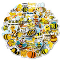 50Pcs Funny Kawaii Bee Insect Sticker Decals for Skateboard Luggage Laptop Bottles Vinyl Decorative Graffiti Stickers