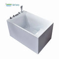 Acrylic Small Freestanding Soaking Mini Square Bath Tub 1300mm