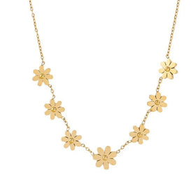 Yiwu DAICY Wholesale Jewelry Stainless Steel Daisy Necklace Minimalist Sunflower Necklace Women Choker Necklaces