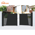 JHR Driveway Automatic Driveway Hidden Gate Swing Aluminum Amazing Driveway Entry Gates