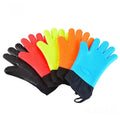 Wholesale Silicone Waterproof Mitts BBQ Heat Resistant Glove Non-Slip Grilling Extended Oven Gloves for Kitchen