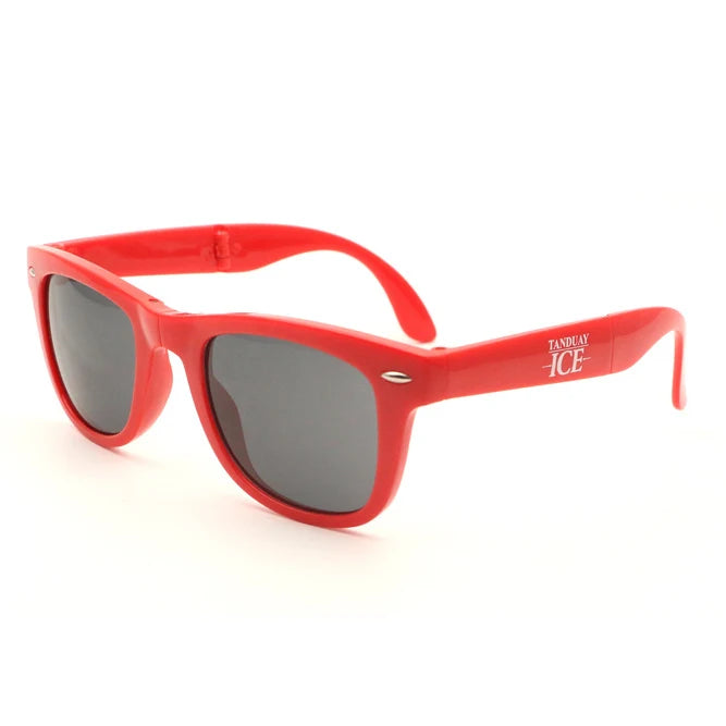 Customized Recycled Plastic Foldable Cheap Unisex Sun Glasses Mirror Advertising Promotion Folding Sunglasses With Case