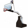 FIBA Standard Portable Manual Hydraulic Folding Basketball Hoop Stand Jinling 10ft Mobile Steel Backboard Cast Iron Base Blue