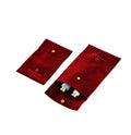 Red Cosmetic Pouch Makeup Bag Make up Bag Luxury Velvet Microfiber Suede Button Pouches for Necklace Jewelry