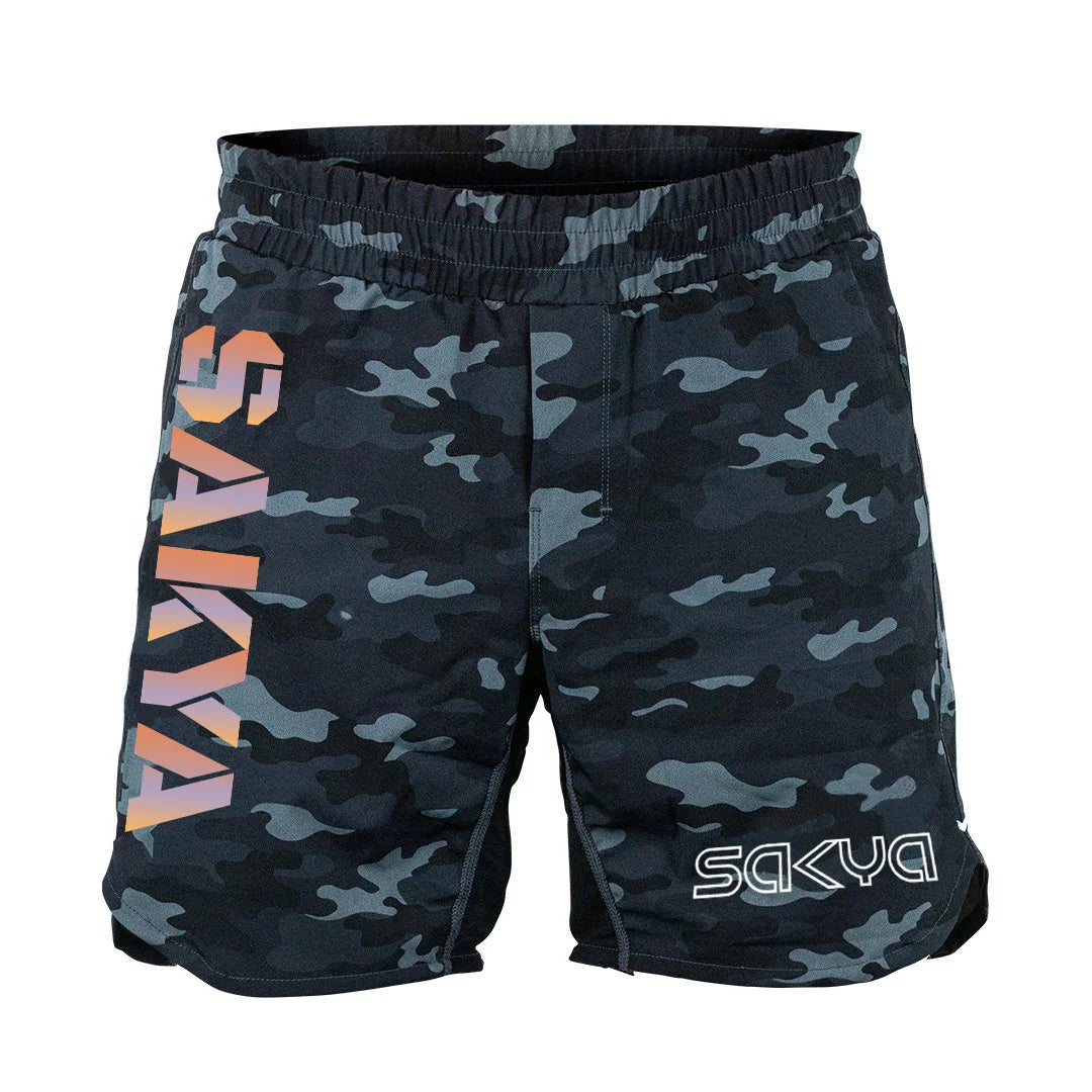 Custom Printed 4-Way Stretch Performance BJJ MMA Shorts for Combat Wrestling and Martial Arts Training
