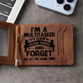 Modern Men's Real Leather Credit Card Holder Rfid Bifold Card Wallets With Money Clip Laser LOGO for Men