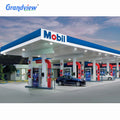 China Designed Gas Petrol Station Signage Roof Canopy