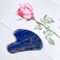 Huiying Hot selling sodalite gem gua sha stone heart shape massage scraping tool