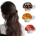 Colorful Creative Mushroom Shark Hair Clip Accessory Cute Small Fresh Design Acetic Acid Convenient Grab Clip for Hair Niche