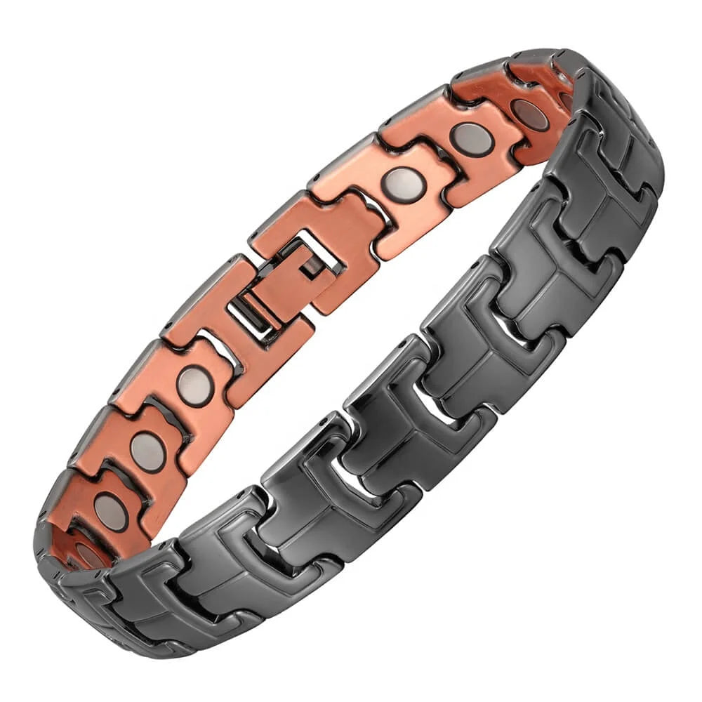 BioMagnetic Jewelry Solid Copper Magnetic Therapy Energy Bracelet With Magnet Germanium Far Infrared MegaBDM