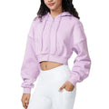 Drop Shoulder Style Oversized Cropped Fit Willow Women Classic Sports Cropped Hoodie for Women