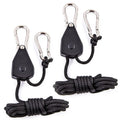 Heavy Duty Eco-friendly Hydroponics Easy Roller/Yo Yo Light Hanger Stainless + Nylon 1/8" Rope Ratchet Plant Hangers 150Lbs