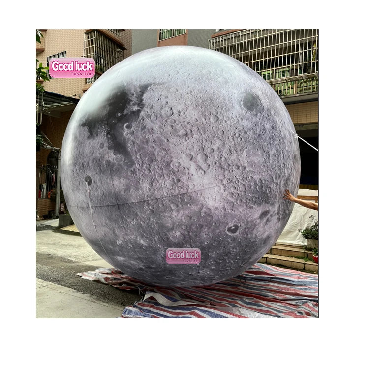 Fast Delivery In-Stock 3m Dia Inflatable Moon for Autumn Festival Outdoor Advertising LED & Built-in Inflator