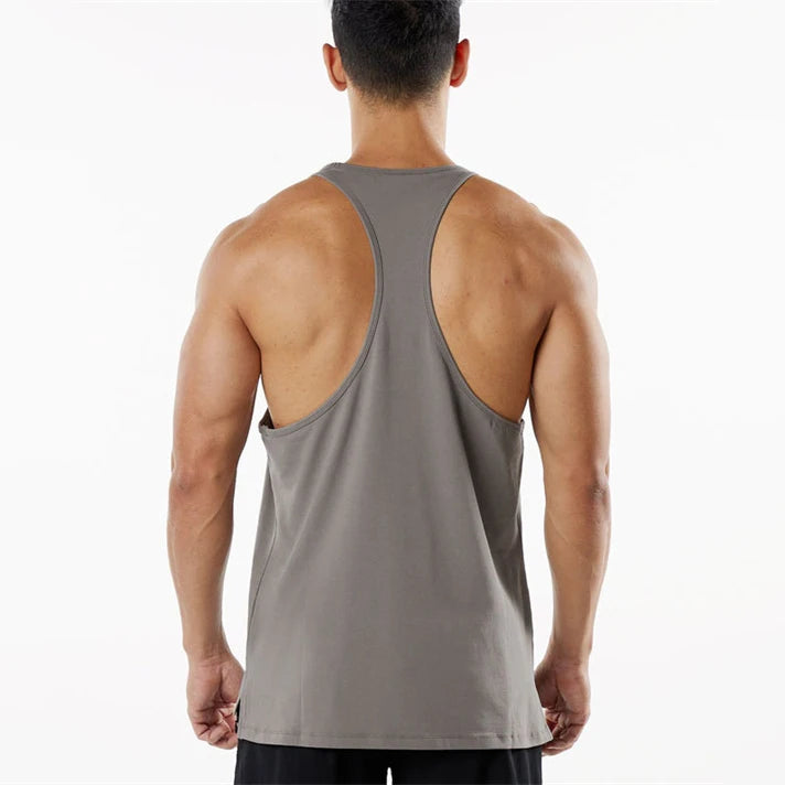 Sportswear Manufacturer Bodybuilding Workout Stringer T-Shirts Cotton Breathable Gym Stringer Tank Top Men