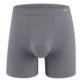 High Quality Men's Underwear Plus Size No-Ride-Up Bamboo Shorts Mid-Rise Breathable Solid Color for Fat Guys