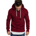 Autumn Winter Men Warn Hoodies Casual Solid Color Long Sleeve Hoody Sweatshirt Streetwear Hooded Pullover Men Clothes