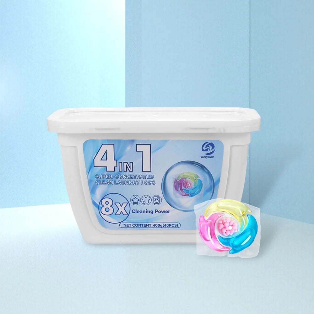 Eco-friendly Laundry Detergent Pods 4In1 Washing Detergent Capsules Organic Laundry Pods for Clothes Manufacturer