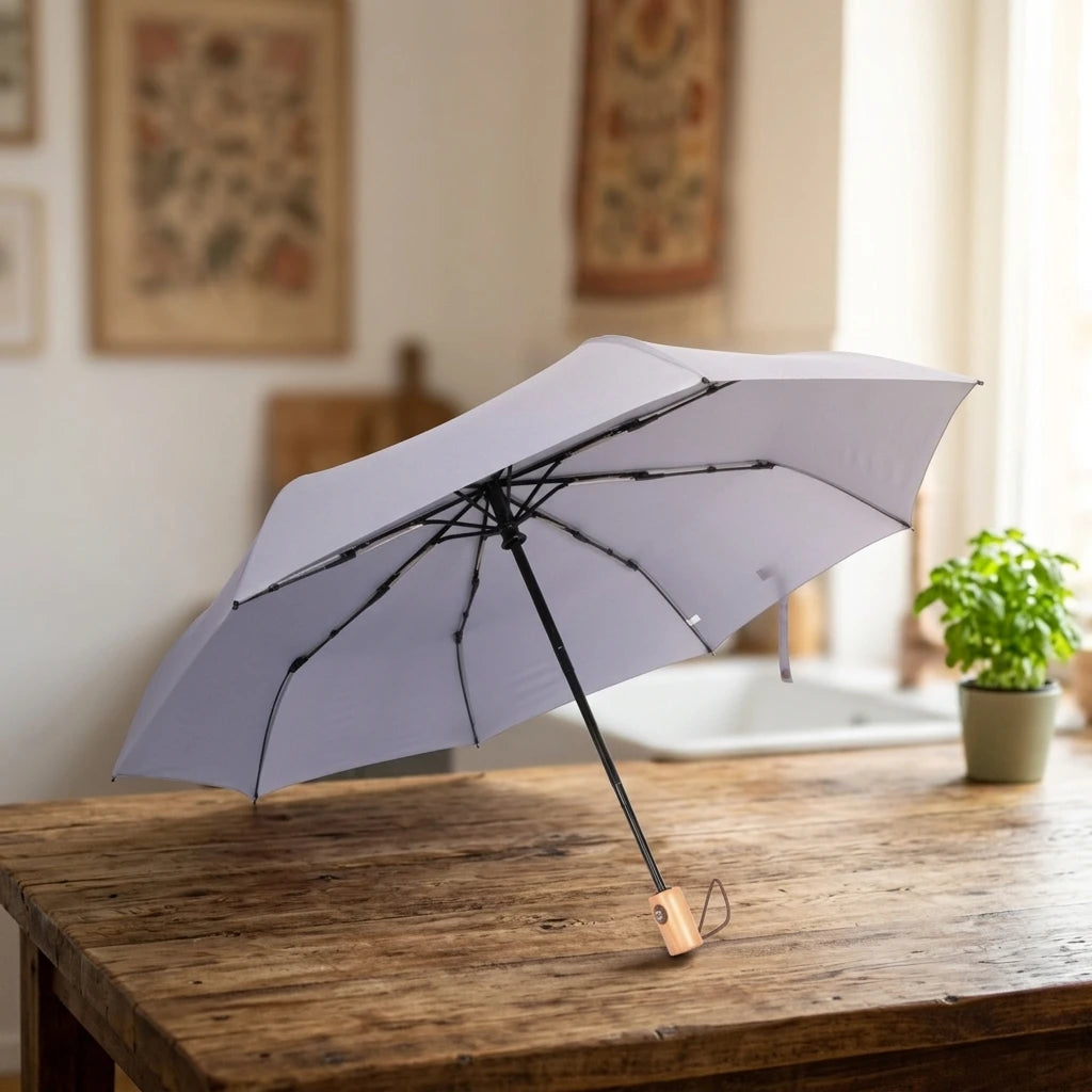 Automatic Folded Korean Umbrella Auto Open and Close Automatic Portable Windproof 3 Folding Popular Umbrella Auto