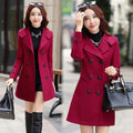 Liu Ming 2025 Fashion Women's Woolen Trench Coat Hot Selling Winter Outwear with Windproof Long Sleeves and Cotton Filling