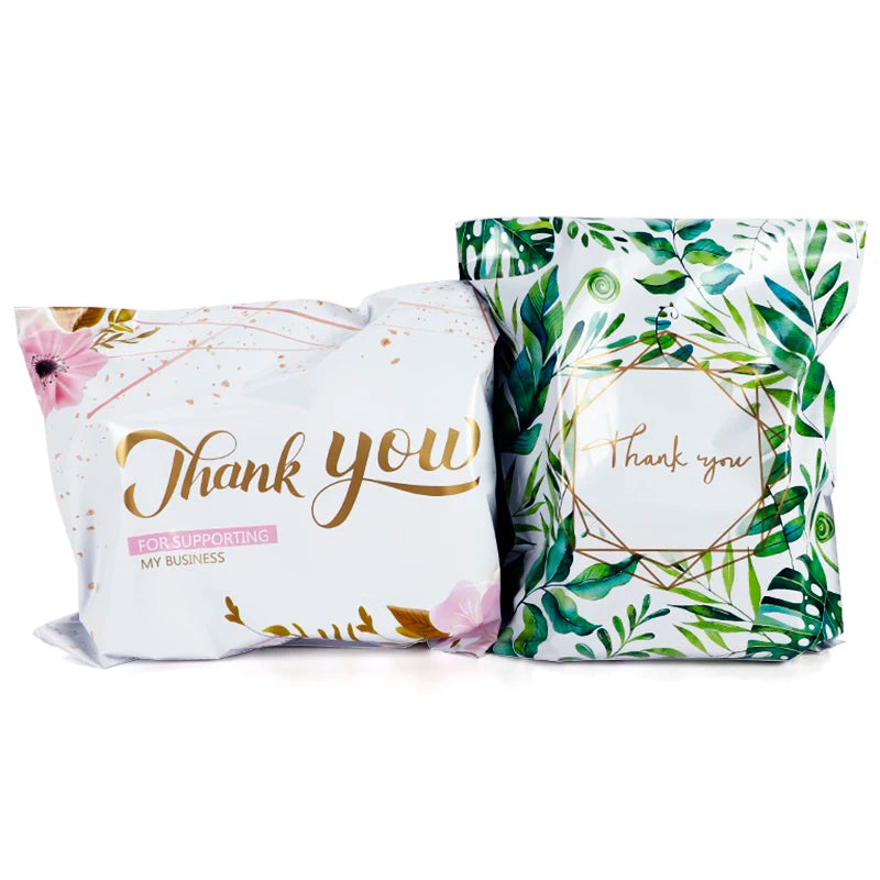 Courier Shipping Package Postage Parcel Self Adhesive HDPE/LDPE Poly Mail Bags for Shoes Socks Fur Clothing Packaging Thank You