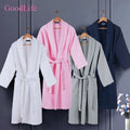 2025 Pink Kimono Waffle Robe Woman/Men Bath Shower Robes for Wedding Party Bridal