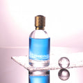 Gold Foil Stamped Screen Printed Pump Nozzle Empty Flat Shape 100ml Perfume Spray Bottle Customizable Oriental Glass Brand Model
