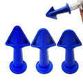 QIAOBA 3 Pcs PE Material Caulk Nozzle Applicator Tools Sealant Nozzle Caulking Epoxy Piston Accessories Sizes 6.5R10R13R DIY