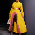 Boutique Wholesale 2025 Spring New Style Fashionable Temperament Lace Up Pleated Long Sleeved Elegant Women's Dress