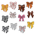 Iron on Embroidered Glitter/non Glitter Edge Sport Pattern Football Baseball pink  Bow Knot Patch for Hat Hoodies Decoration