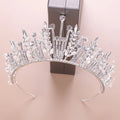 New Arrival Fashion Bridal Crown Set Wedding Tiara Diadema Crystal Color AB Crystal Crowns