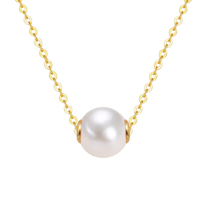 Zhuji Natural Freshwater Culture Real S925 Pearl Necklace for Women Gift