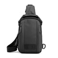 QXMOVING Trendy Waterproof Chest Bag Spring Camping USB Sling Crossbody for Women Men Single Strap Fashionable Nylon Polyester