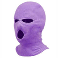 Adult Knitted Men's 3 Hole Balaclava Winter Ski Hat Custom Embroidery