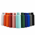 Colorful 500ml/17oz Double-Walled Vacuum Insulated Stainless Steel Sports Water Bottle 304 for Travel and Giveaways with Lid