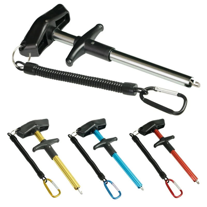 WEIHE 18.5cm 4 Colors Aluminum Alloy ABS Plastic Hook Remover With Anti-lost Rope Fishing Tool