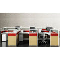 Hot Sale Modern Modular Wooden Office Workstation Aluminum Frame Panel Combination Cubicle Desk Commercial Use 5-Year Warranty