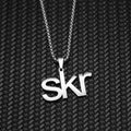 Letter SKR Hiphop Necklaces Metal Stainless Steel Zinc Alloy Pendant Necklaces Jewelry