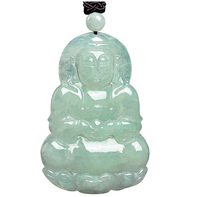 Certified Grade a Natural Myanmar Jade Jade Buddha Maitreya Buddha Pendant Ice Jade Pendant Female Myanmar Wholesale