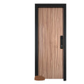Home Modern Manual Intelligent Anti-Theft Steel Wood Composite Door High Safety Fire Smoke Finished Wood Grain Entry